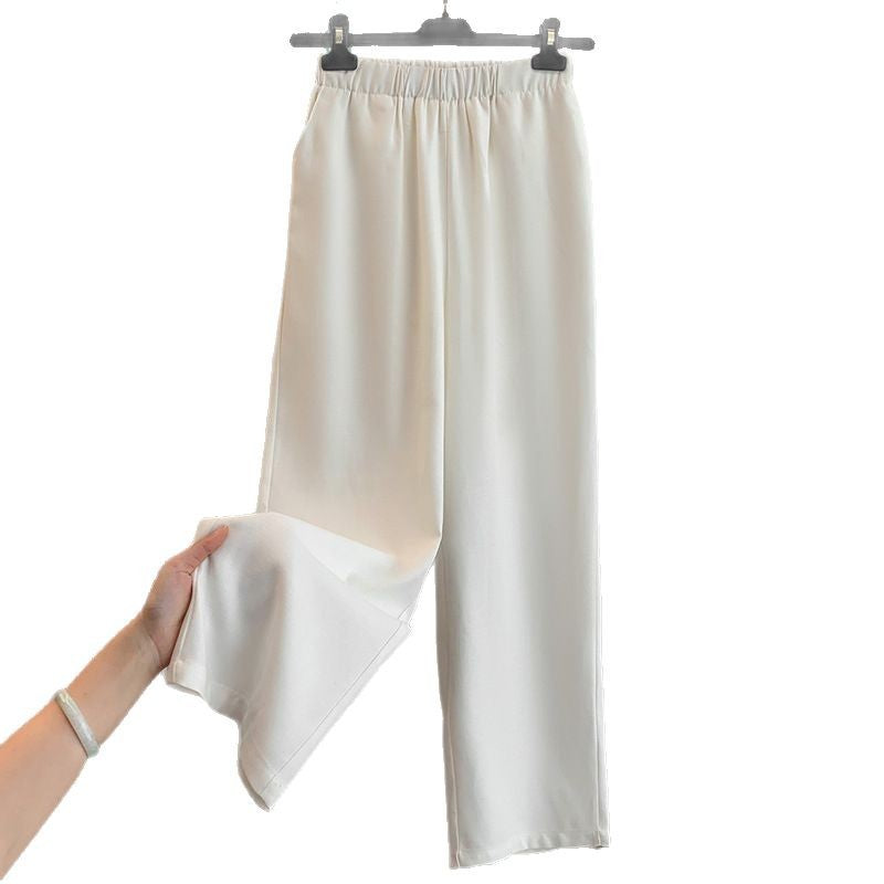 Relaxed Loose Cotton Linen Wide Leg Pants for Women White Linen Trousers Summer Thin Casual Long Pants