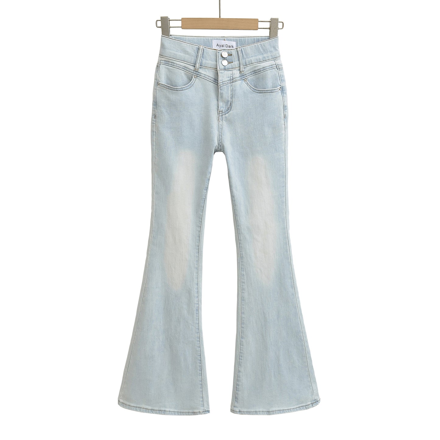 High Hip Flared Denim Pants