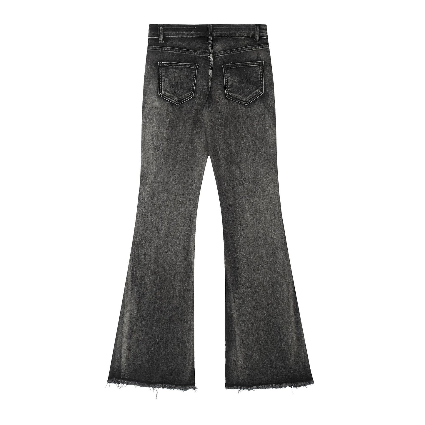 Straight leg micro flared casual pants