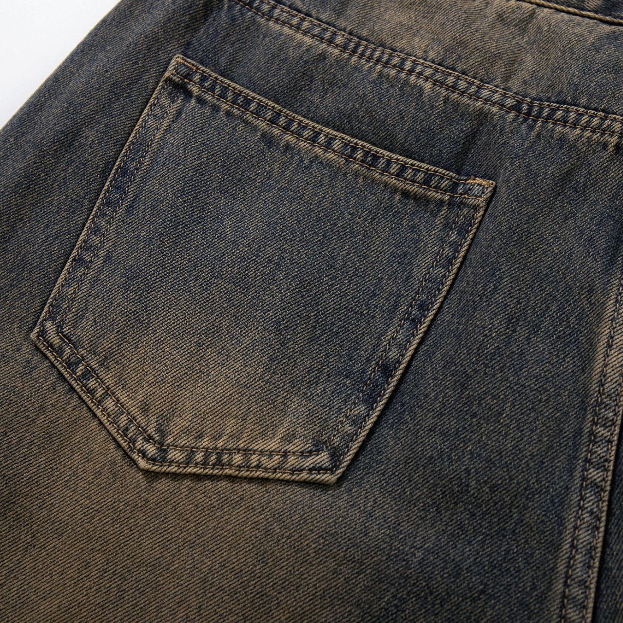 Retro Washed Loose Straight Jeans