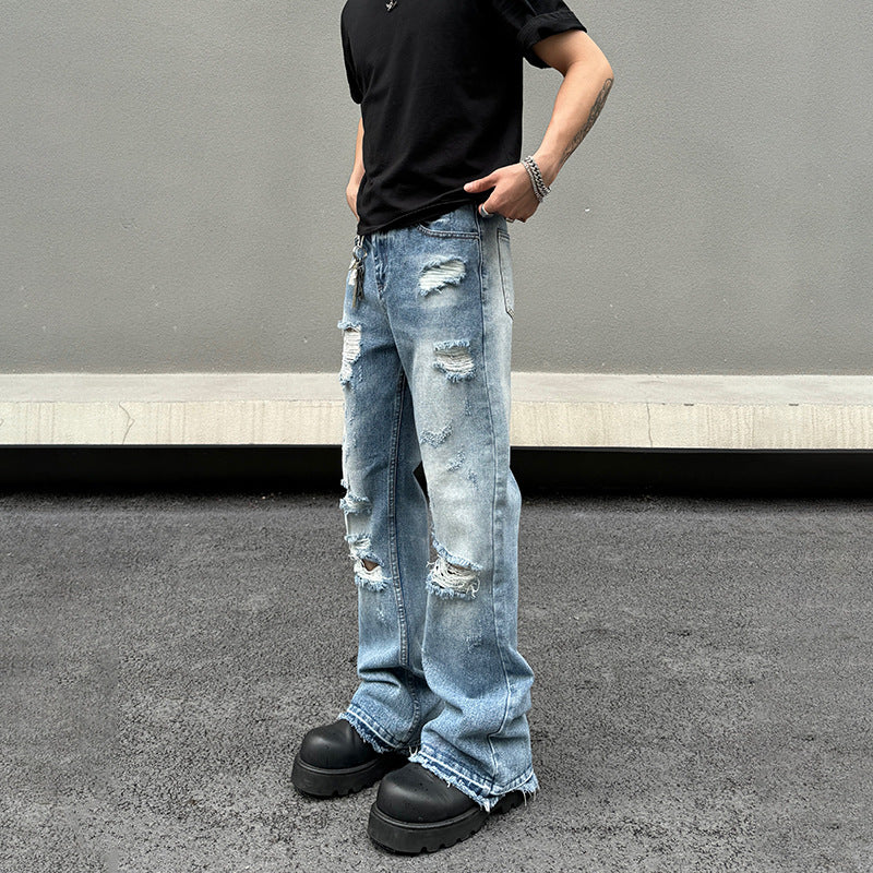 Vintage washed loose slightly flared Vibe long pants