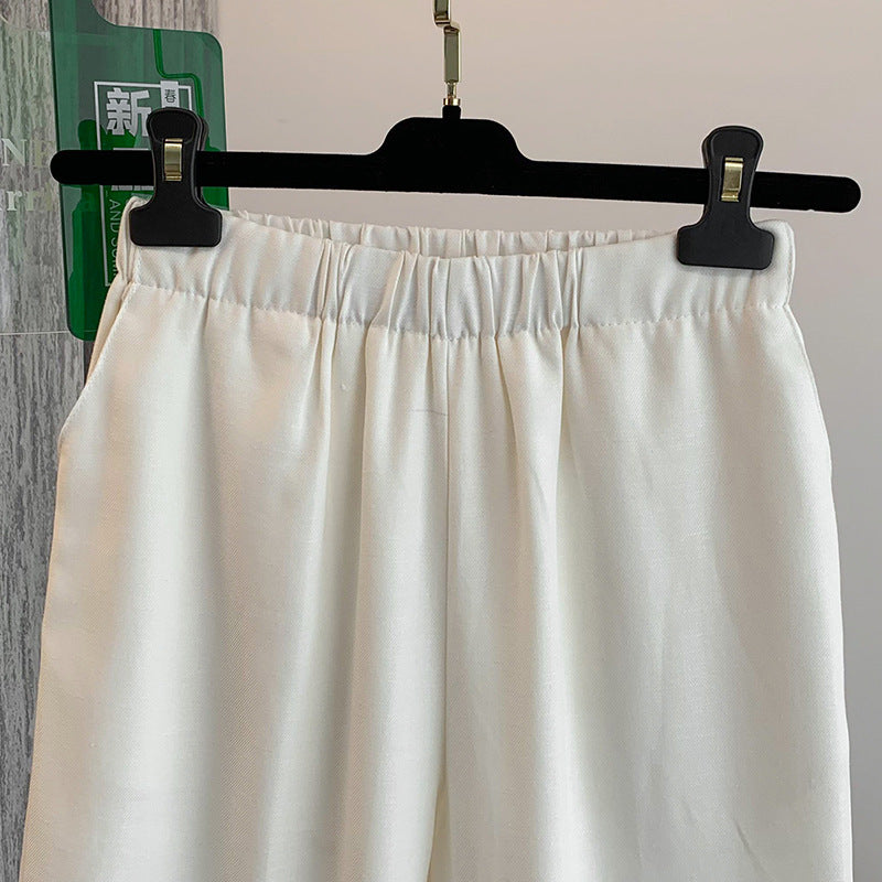Relaxed Loose Cotton Linen Wide Leg Pants for Women White Linen Trousers Summer Thin Casual Long Pants