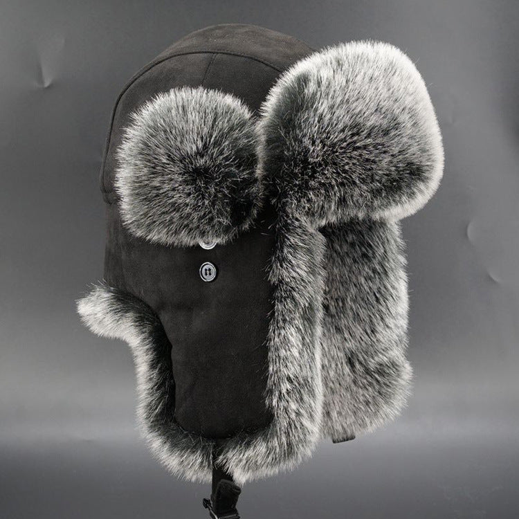 New Lei Feng hat oversized ear protection and cold proof hat winter Northeast cotton hat skiing hat retro trend