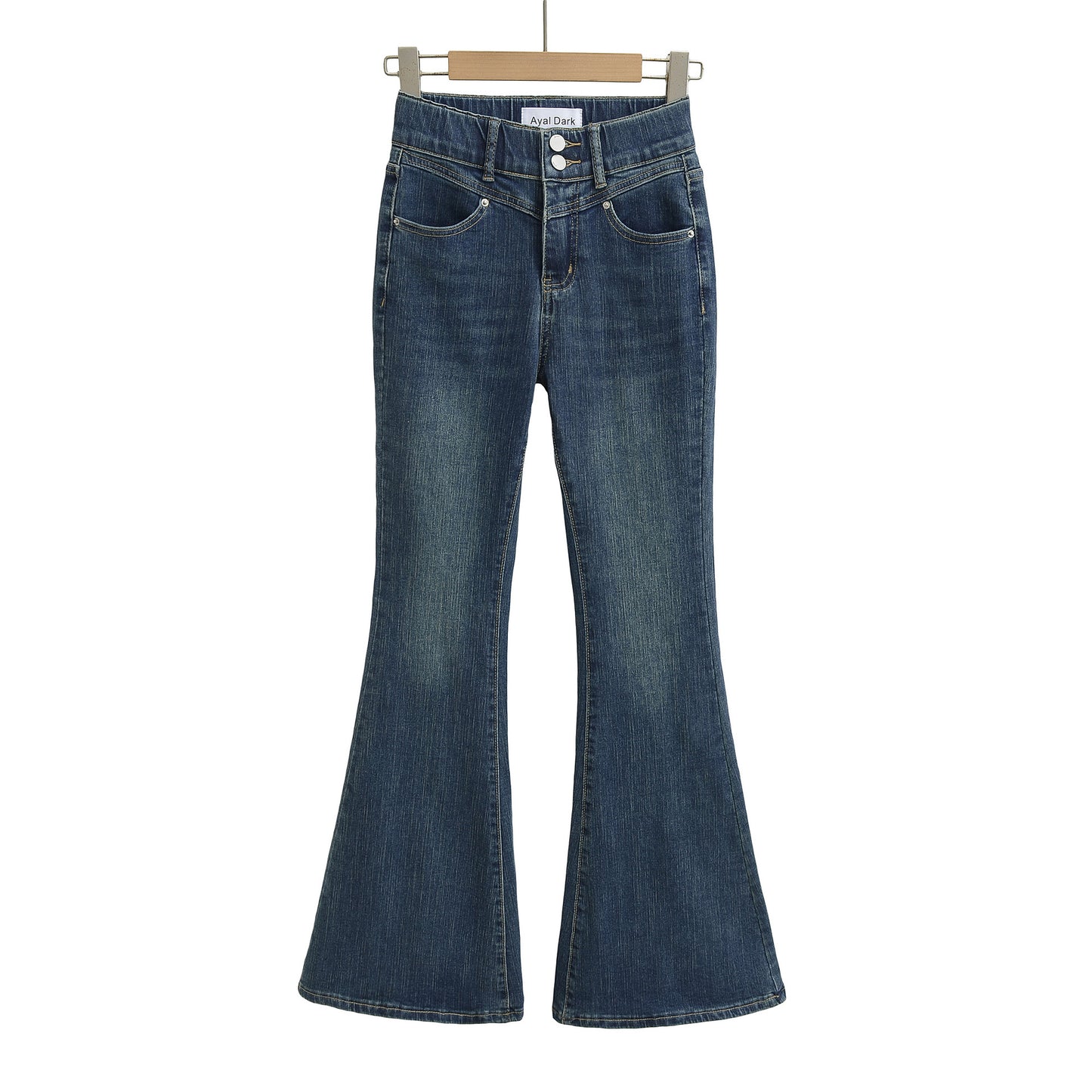 High Hip Flared Denim Pants