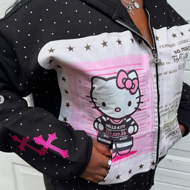Letter Print Cute High Street Casual Regular Hoodie for Unisex