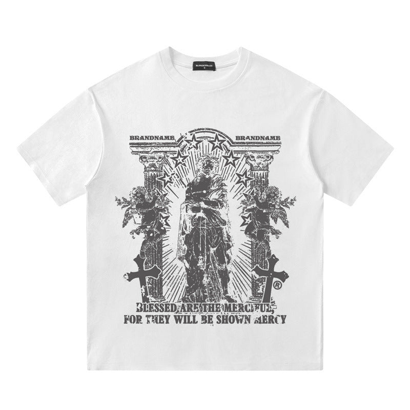Character Cross Printed Loose Men's and Women's T-Shirts