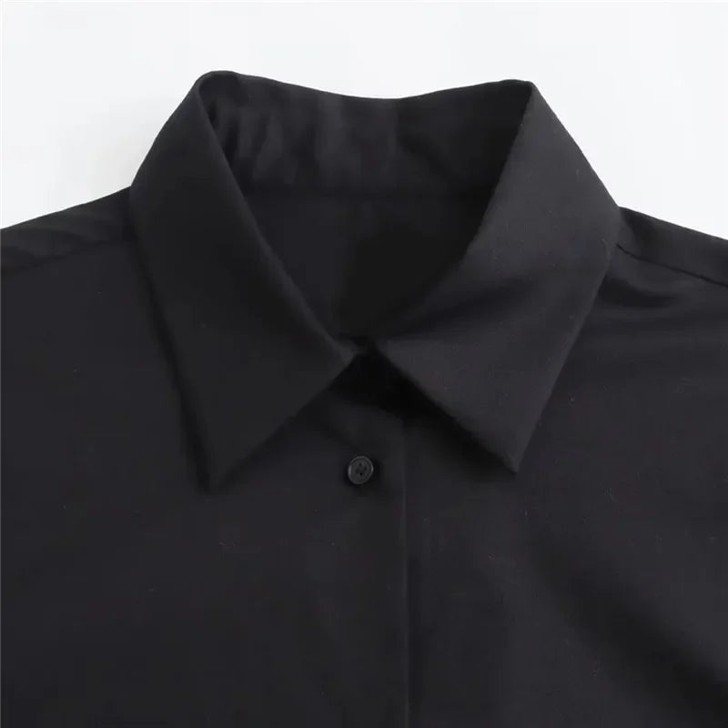 Long Shirt Women Long Sleeve Oversize Blouses Woman Fashion Autumn Black Blouses Casual