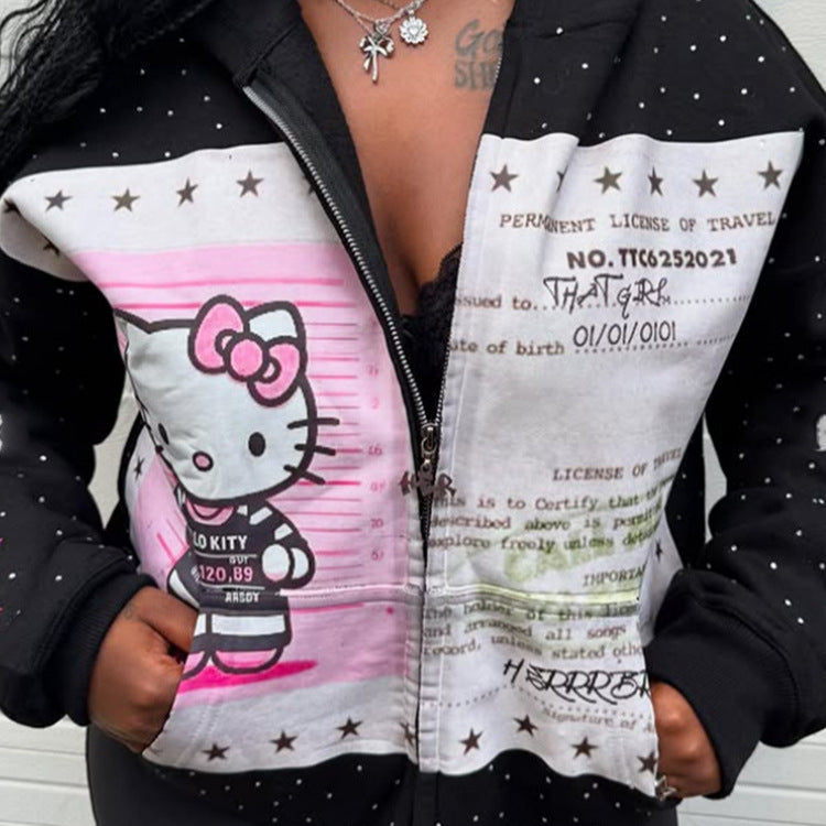 Letter Print Cute High Street Casual Regular Hoodie for Unisex