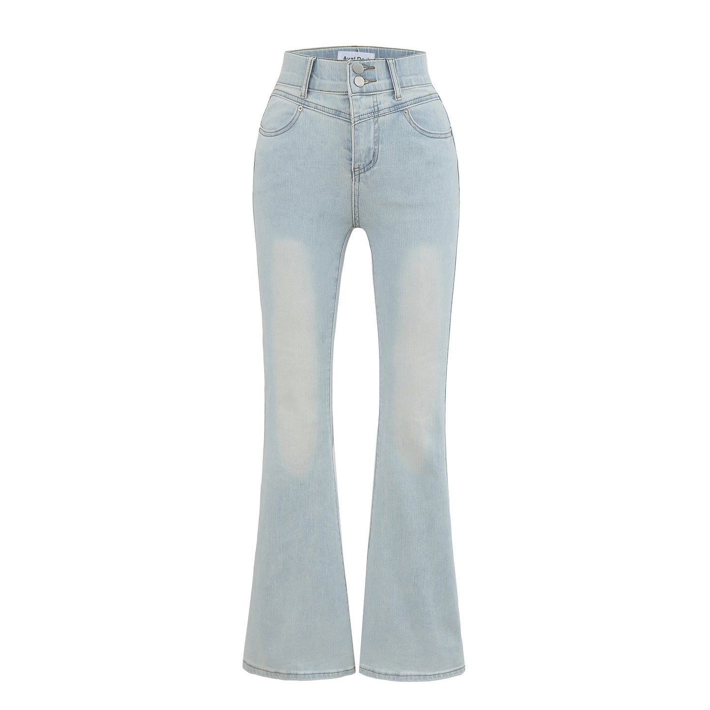 High Hip Flared Denim Pants