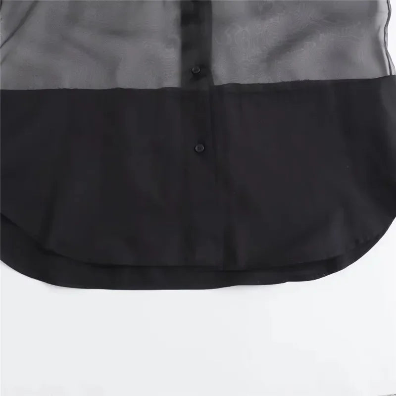 Long Shirt Women Long Sleeve Oversize Blouses Woman Fashion Autumn Black Blouses Casual
