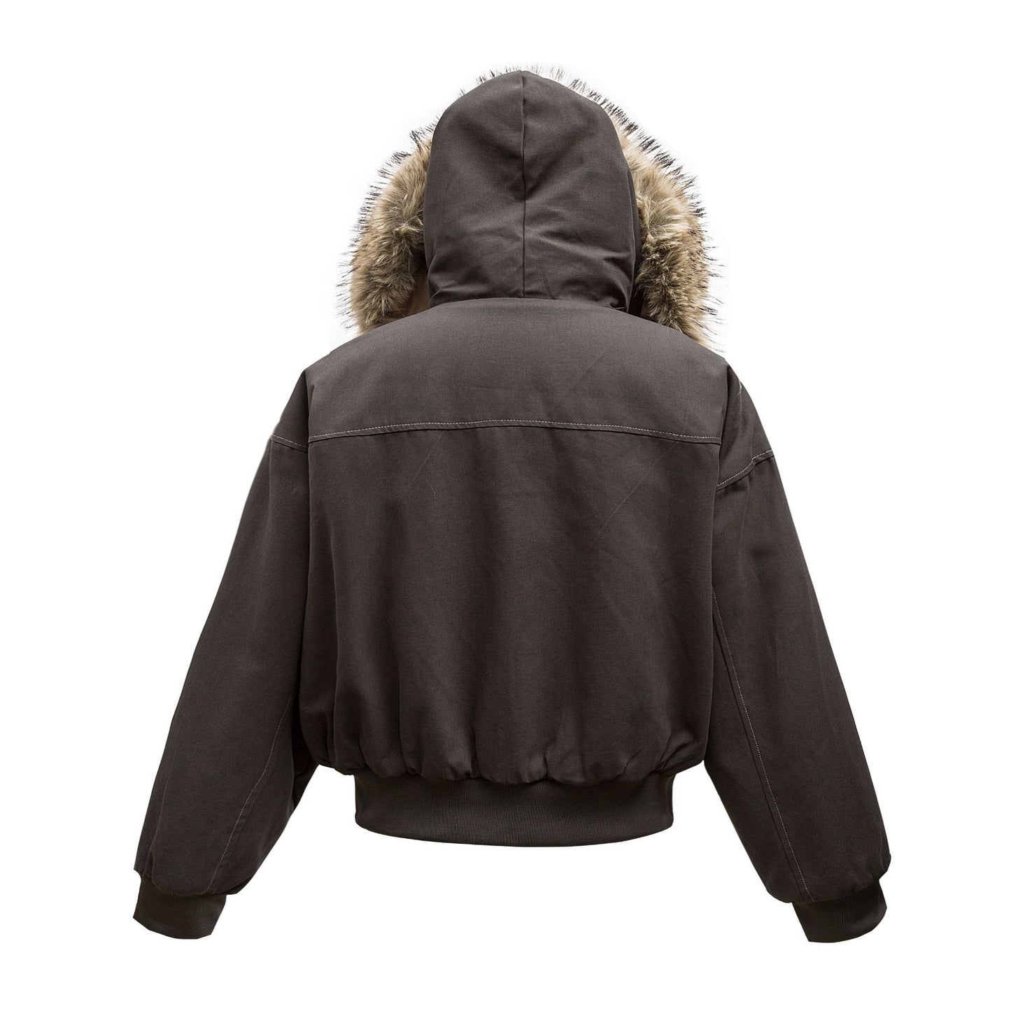 Metal Buckle Design Thickened Warm Hooded Cotton Jacket