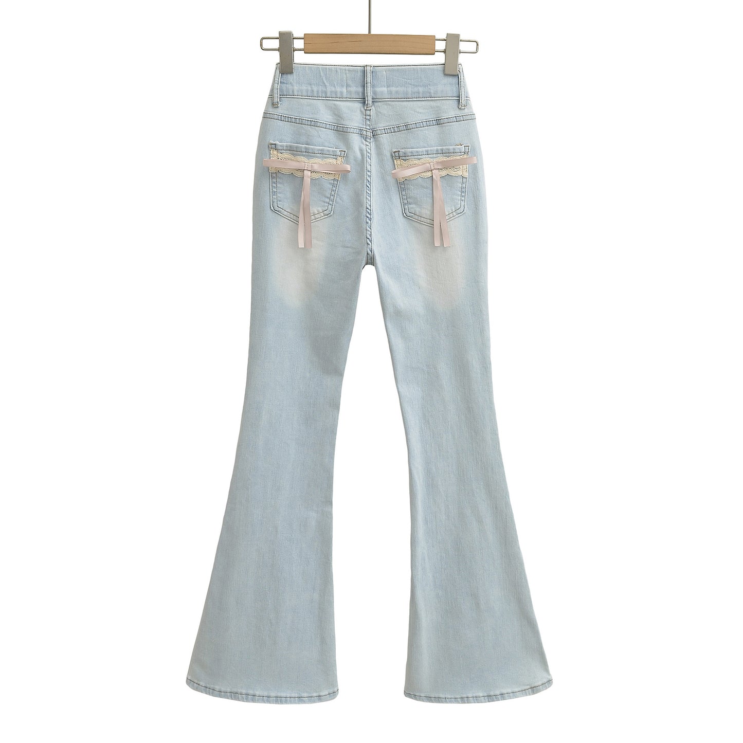 High Hip Flared Denim Pants