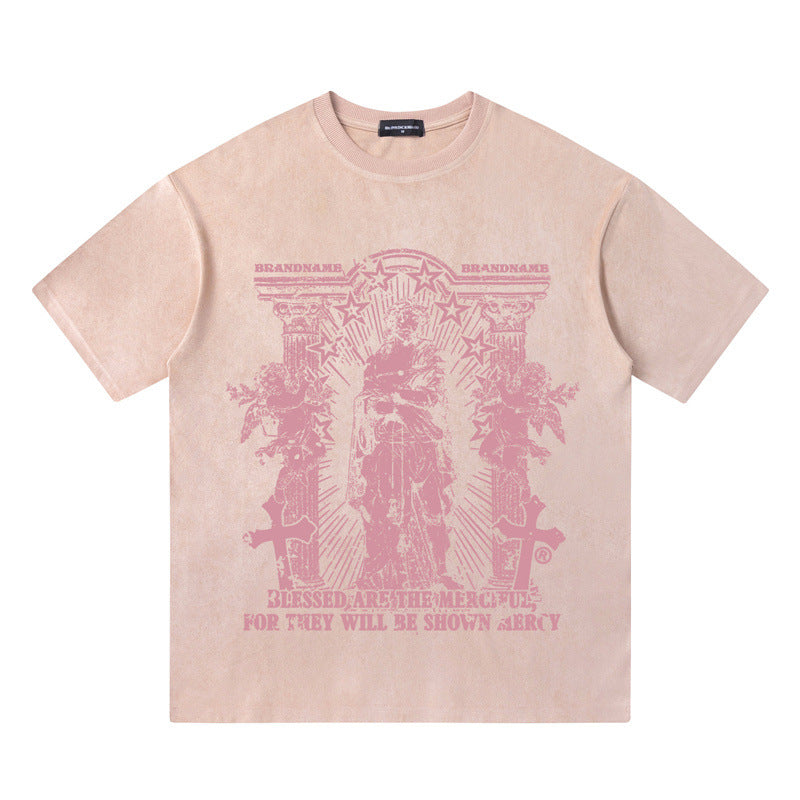 Character Cross Printed Loose Men's and Women's T-Shirts