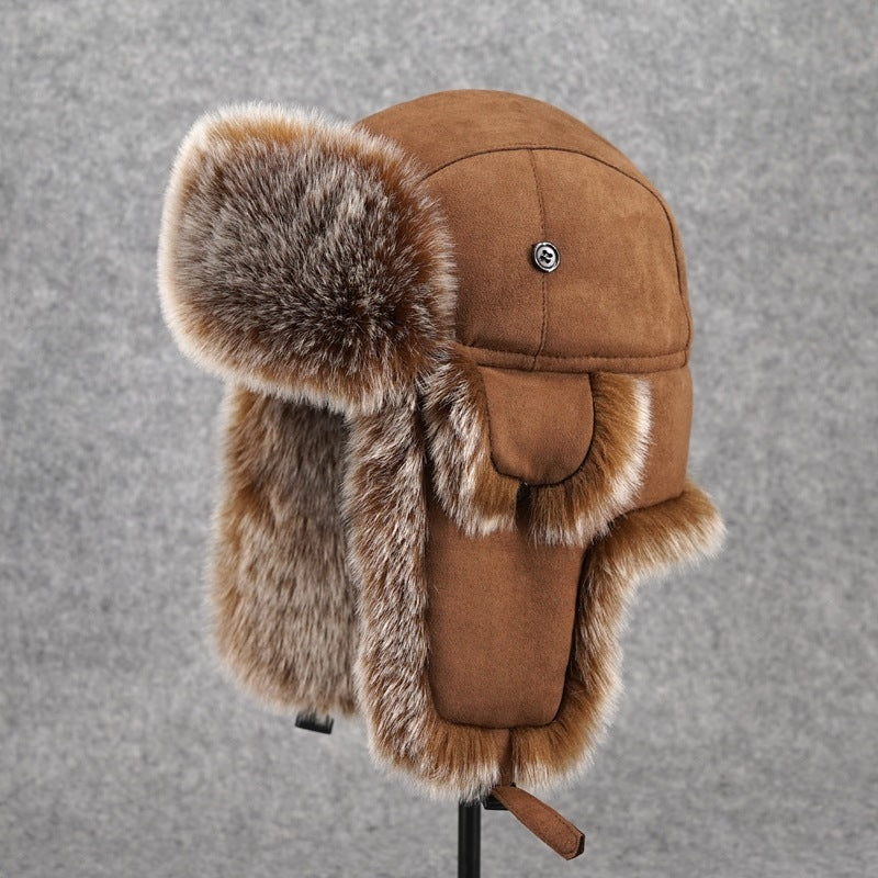 New Lei Feng hat oversized ear protection and cold proof hat winter Northeast cotton hat skiing hat retro trend