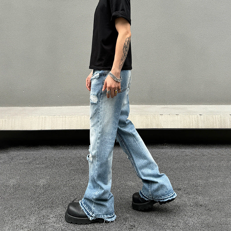Vintage washed loose slightly flared Vibe long pants