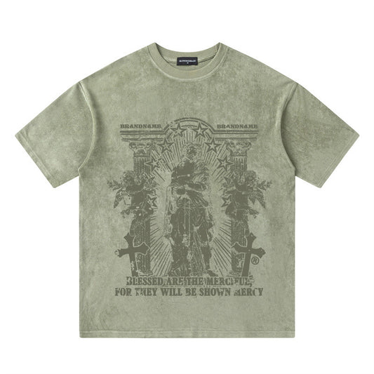 Character Cross Printed Loose Men's and Women's T-Shirts